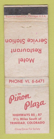 Matchbook Cover - Pinon Plaza Motel Trinidad Colorado WEAR