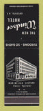 Matchbook Cover - Windsor Hotel Oneonta NY