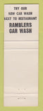 Matchbook Cover - Ramblers Restaurant Drive In Painte dPoast NY Erwin Motel