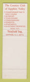Matchbook Cover - Sapphire Valley Resort Highlands N