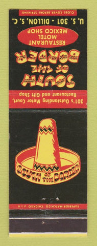 Matchbook Cover - South of the Border Restaurant Motel Dillon SC