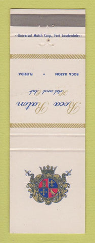 Matchbook Cover - Boca Raton Hotel Club FL WEAR