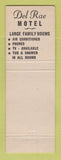Matchbook Cover - Del Rae Motel Chiefland FL