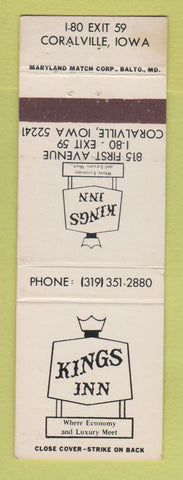 Matchbook Cover - Kings Inn Coralville IA