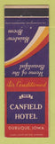 Matchbook Cover - Canfield Hotel Dubuque IA