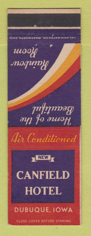 Matchbook Cover - Canfield Hotel Dubuque IA