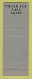 Matchbook Cover - Duncan's HI Way Cafe Motel Monroe IA