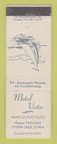 Matchbook Cover - Motel Vista Storm Lake IA
