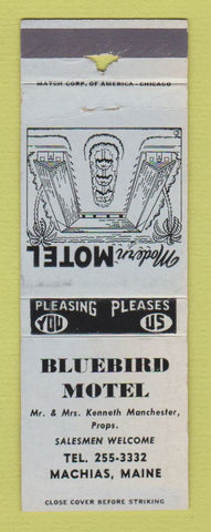 Matchbook Cover - Bluebird Motel Machias ME PAPER LOSS