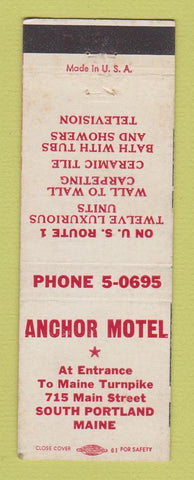 Matchbook Cover - Anchor Motel South Portland ME WEAR