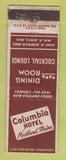 Matchbook Cover - Columbia Hotel Portland ME WEAR
