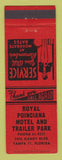 Matchbook Cover - Royal Poinciana Motel Trailer Park Tampa FL