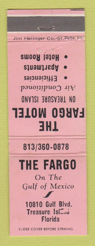 Matchbook Cover - Fargo Motel Treasure Island FL WEAR