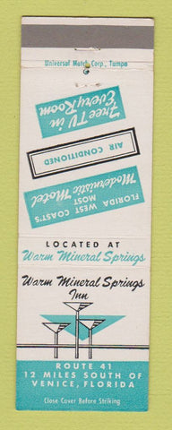 Matchbook Cover - Warm Mineral Springs Inn FL