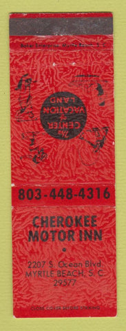 Matchbook Cover - Cherokee Motor Inn Myrtle Beach SC