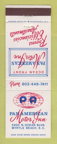 Matchbook Cover - Pan American Motor Inn Myrtle Beach SC