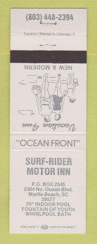 Matchbook Cover - Surf Rider Motor Inn Myrtle Beach SC