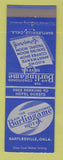 Matchbook Cover - Burlington Hotel Barltesville OK