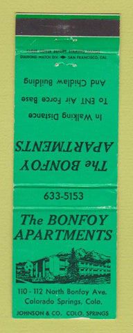 Matchbook Cover - Bonfoy Apartments Colorado Springs