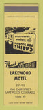 Matchbook Cover - Lakewood Hotel Colorado YELLOW