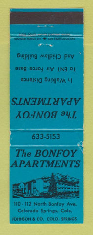 Matchbook Cover - Bonfoy Apartments Colorado Springs WEAR