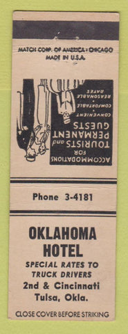 Matchbook Cover - Oklahoma Hotel Tulsa OK