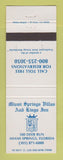 Matchbook Cover - Miami Springs Villas Kings Inn FL #2