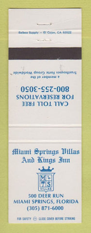 Matchbook Cover - Miami Springs Villas Kings Inn FL #2
