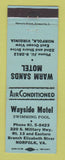 Matchbook Cover - Wayside Motel Norfolk VA Warm Sands Motel
