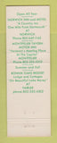 Matchbook Cover - Norwich Inn and Motel Norwich VT WEAR