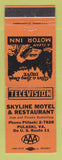 Matchbook Cover - Skyline Motel Restaurant Pulaski VA