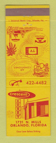 Matchbook Cover - Crescent Court Motel Orlando FL