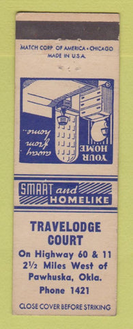 Matchbook Cover - Travelodge Court Motel Pawhuska OK
