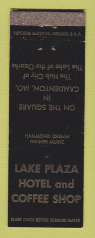 Matchbook Cover - Lake Plaza Hotel Coffee Shop Camdeonton MO