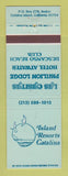 Matchbook Cover - Island Resorts Catlina Island CA