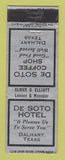 Matchbook Cover - De Soto Hotel Dalhart TX