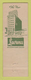 Matchbook Cover - Lawrence Hotel Dallas TX