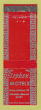 Matchbook Cover - Stephens Motel Columbia MO RED