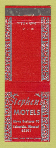 Matchbook Cover - Stephens Motel Columbia MO RED