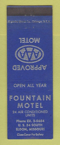 Matchbook Cover - Fountain Motel Eldon MO WEAR