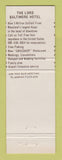 Matchbook Cover - Lord Baltimore Hotel Baltimore MD