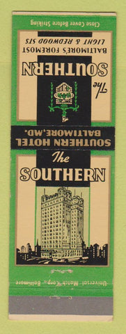 Matchbook Cover - Southern Hotel Baltimore MD