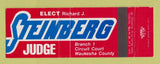 Matchbook Cover - Richard Steinberg Judge Election Waukesha County WI