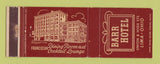 Matchbook Cover - Barr Hotel Lima OH WEAR