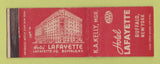 Matchbook Cover - Hotel Lafayette Buffalo NY