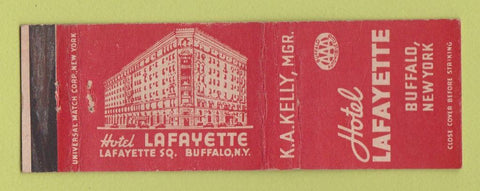 Matchbook Cover - Hotel Lafayette Buffalo NY