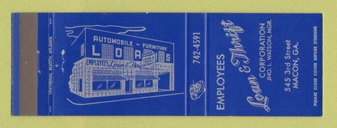 Matchbook Cover - Employees Loan & Thrift Corp Macon GA