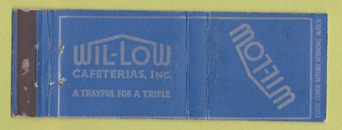 Matchbook Cover - Willow Cafeterias New York City WEAR