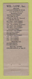 Matchbook Cover - Willow Cafeterias New York City WEAR