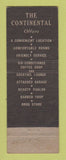 Matchbook Cover - Hotel Continental Washington DC